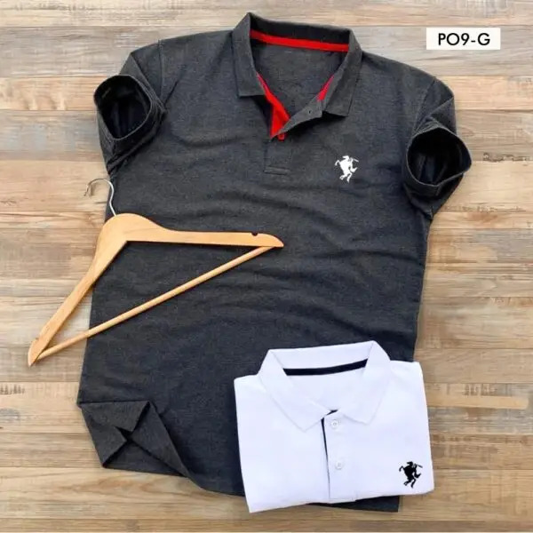 T-Shirt - 220 gsm pique material (poly cotton) - Ash Colour